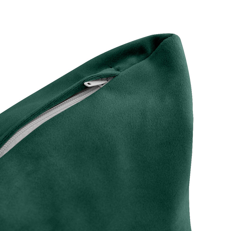 Model V4 - Velvet Indoor Daybed Bolster Pillow Backrest Cushion |COVERS ONLY|