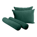Model V4 - Velvet Indoor Daybed Bolster Pillow Backrest Cushion |COVERS ONLY|