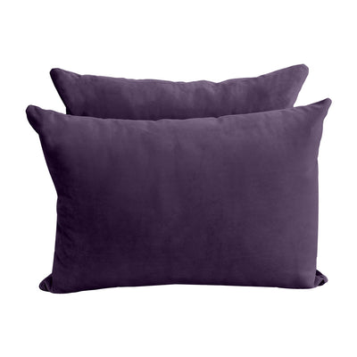 Model V4 - Velvet Indoor Daybed Bolster Pillow Backrest Cushion |COVERS ONLY|