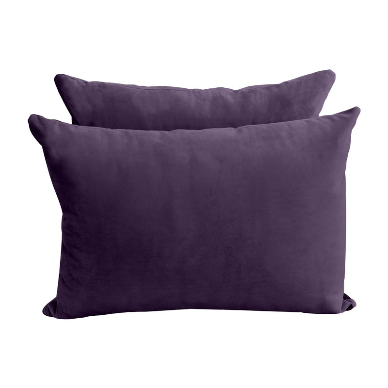 Model V4 - Velvet Indoor Daybed Bolster Pillow Backrest Cushion |COVERS ONLY|