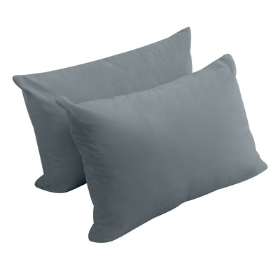 Model V4 - Velvet Indoor Daybed Bolster Pillow Backrest Cushion |COVERS ONLY|