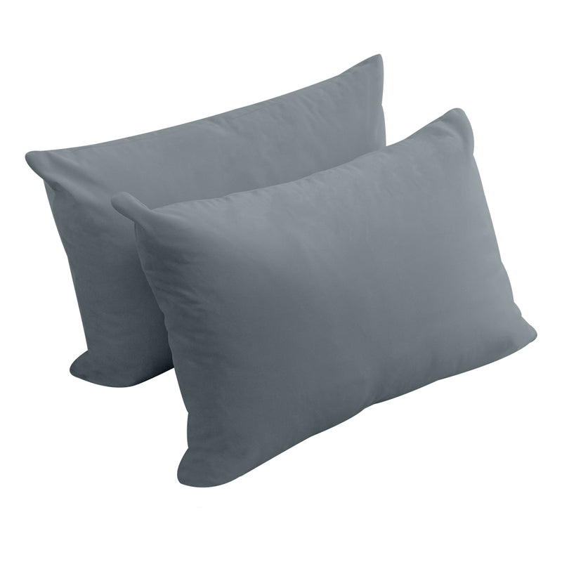 Model V4 - Velvet Indoor Daybed Bolster Pillow Backrest Cushion |COVERS ONLY|