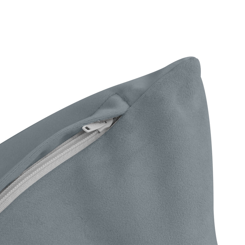 Model V4 - Velvet Indoor Daybed Bolster Pillow Backrest Cushion |COVERS ONLY|