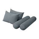 Model V4 - Velvet Indoor Daybed Bolster Pillow Backrest Cushion |COVERS ONLY|