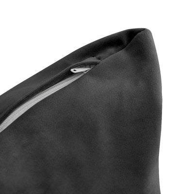 Model V4 - Velvet Indoor Daybed Bolster Pillow Backrest Cushion |COVERS ONLY|