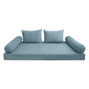 Model V4 - Velvet Indoor Daybed Mattress Bolster Pillow Backrest Cushion |COVERS ONLY|