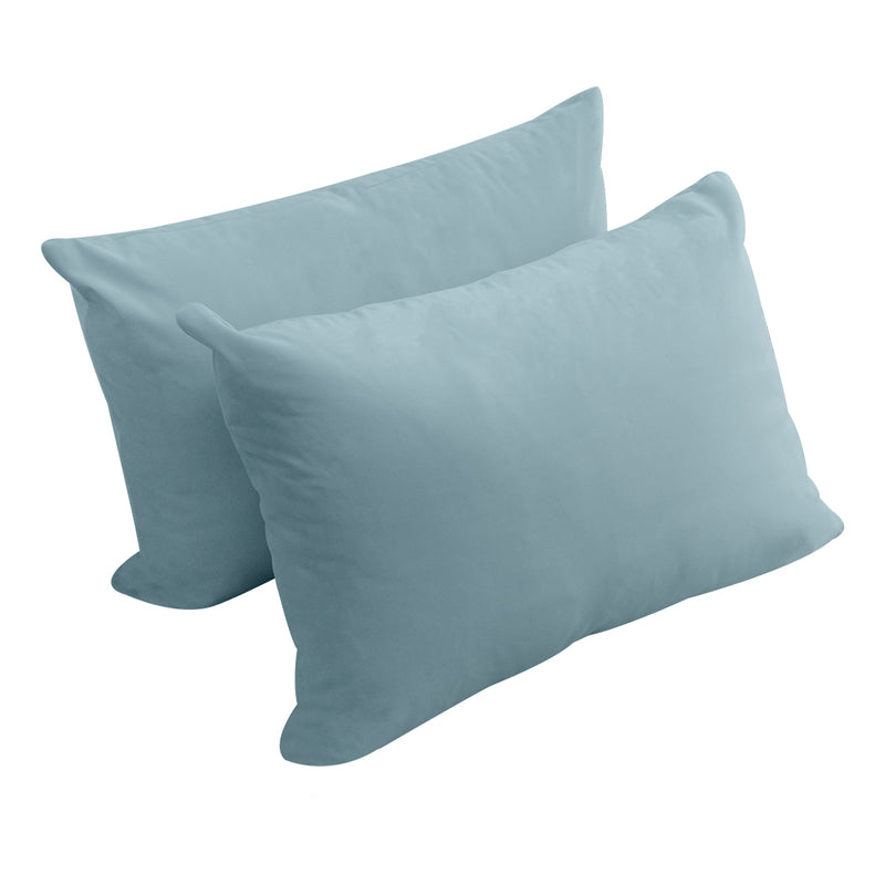 Model V4 - Velvet Indoor Daybed Bolster Pillow Backrest Cushion |COVERS ONLY|