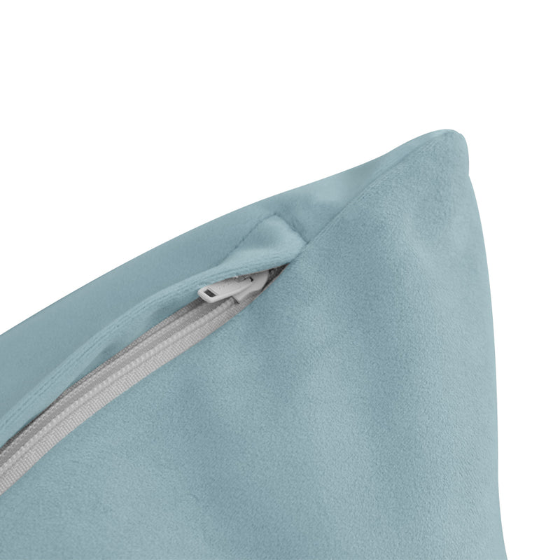 Model V4 - Velvet Indoor Daybed Bolster Pillow Backrest Cushion |COVERS ONLY|