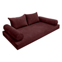Model V4 - Velvet Indoor Daybed Mattress Bolster Pillow Backrest Cushion |COVERS ONLY|