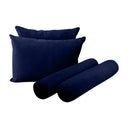 Model V4 - Velvet Indoor Daybed Mattress Bolster Pillow Backrest Cushion |COVERS ONLY|