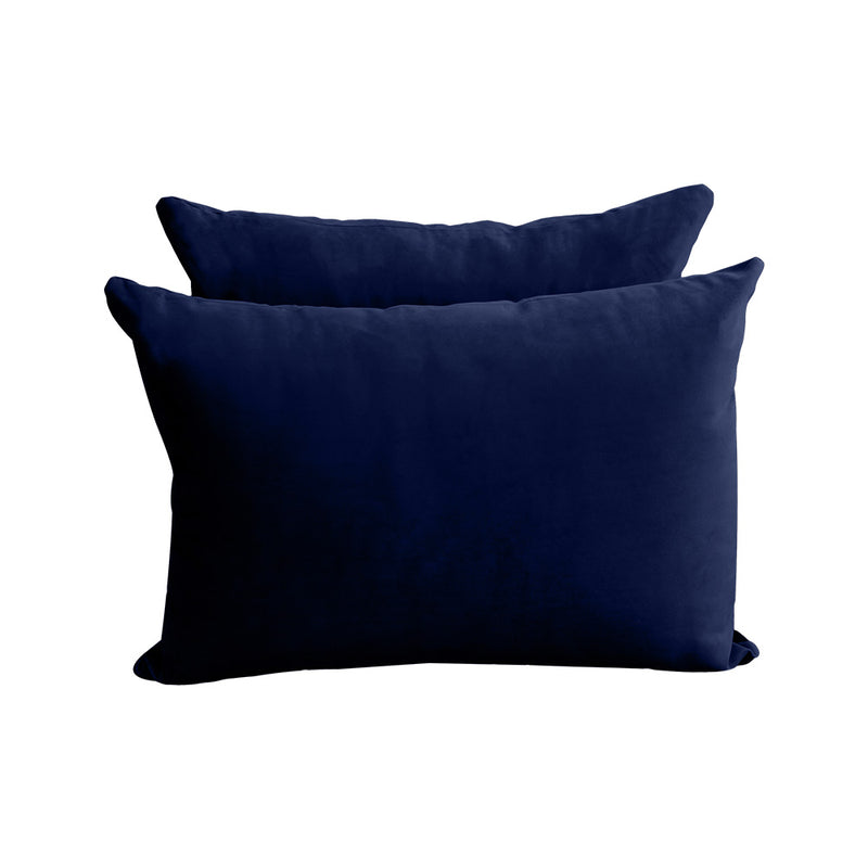 Model V4 - Velvet Indoor Daybed Bolster Pillow Backrest Cushion |COVERS ONLY|