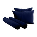 Model V4 - Velvet Indoor Daybed Bolster Pillow Backrest Cushion |COVERS ONLY|