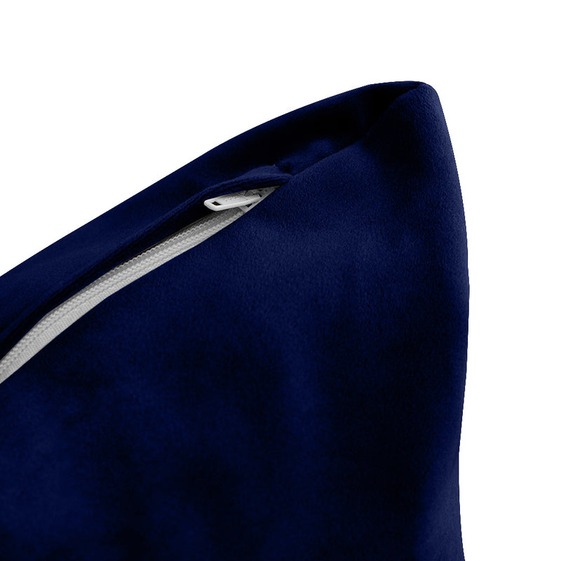 Model V4 - Velvet Indoor Daybed Bolster Pillow Backrest Cushion |COVERS ONLY|