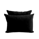 Model V4 - Velvet Indoor Daybed Bolster Pillow Backrest Cushion |COVERS ONLY|