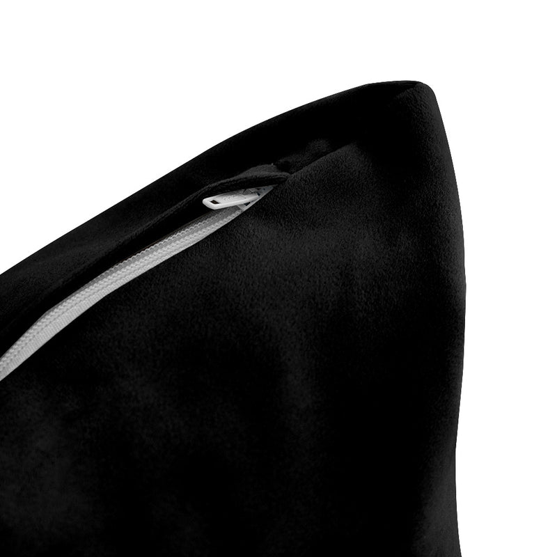 Model V4 - Velvet Indoor Daybed Bolster Pillow Backrest Cushion |COVERS ONLY|