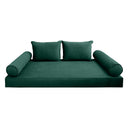 Model V4 - Velvet Indoor Daybed Mattress Bolster Pillow Backrest Cushion |COVERS ONLY|