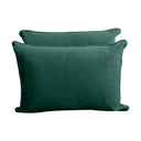 Model V4 - Velvet Indoor Daybed Bolster Pillow Backrest Cushion |COVERS ONLY|