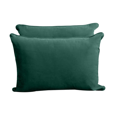 Model V4 - Velvet Indoor Daybed Bolster Pillow Backrest Cushion |COVERS ONLY|