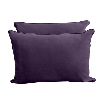 Model V4 - Velvet Indoor Daybed Bolster Pillow Backrest Cushion |COVERS ONLY|