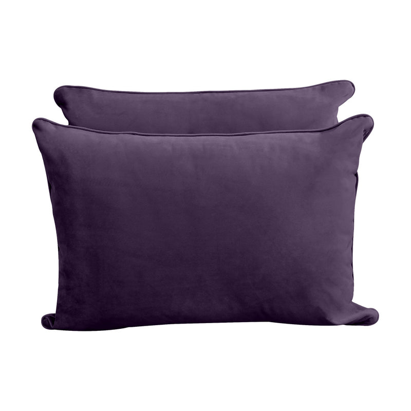 Model V4 - Velvet Indoor Daybed Bolster Pillow Backrest Cushion |COVERS ONLY|