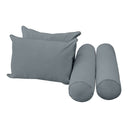Model V4 - Velvet Indoor Daybed Bolster Pillow Backrest Cushion |COVERS ONLY|