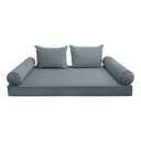 Model V4 - Velvet Indoor Daybed Mattress Bolster Pillow Backrest Cushion |COVERS ONLY|