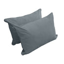 Model V4 - Velvet Indoor Daybed Bolster Pillow Backrest Cushion |COVERS ONLY|