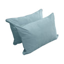 Model V4 - Velvet Indoor Daybed Bolster Pillow Backrest Cushion |COVERS ONLY|