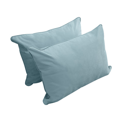 Model V4 - Velvet Indoor Daybed Bolster Pillow Backrest Cushion |COVERS ONLY|