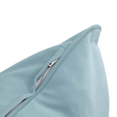 Model V4 - Velvet Indoor Daybed Bolster Pillow Backrest Cushion |COVERS ONLY|