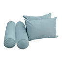 Model V4 - Velvet Indoor Daybed Bolster Pillow Backrest Cushion |COVERS ONLY|