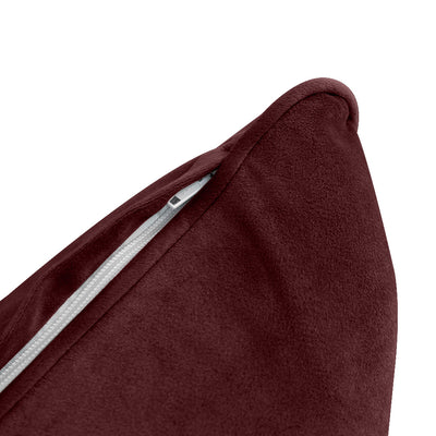 Model V4 - Velvet Indoor Daybed Bolster Pillow Backrest Cushion |COVERS ONLY|