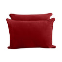 Model V4 - Velvet Indoor Daybed Bolster Pillow Backrest Cushion |COVERS ONLY|