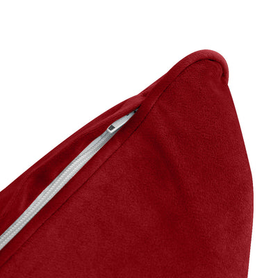 Model V4 - Velvet Indoor Daybed Bolster Pillow Backrest Cushion |COVERS ONLY|
