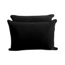 Model V4 - Velvet Indoor Daybed Bolster Pillow Backrest Cushion |COVERS ONLY|