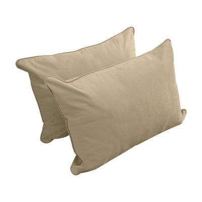 Model V4 - Velvet Indoor Daybed Bolster Pillow Backrest Cushion |COVERS ONLY|