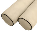 Model V5 - Velvet Indoor Daybed Bolster Pillow Cushion |COVERS ONLY|