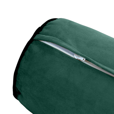 COVER ONLY Model V1 Full Velvet Contrast Indoor Daybed Cushion Bolster - AD317