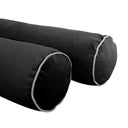 Model V5 - Velvet Indoor Daybed Bolster Pillow Cushion |COVERS ONLY|