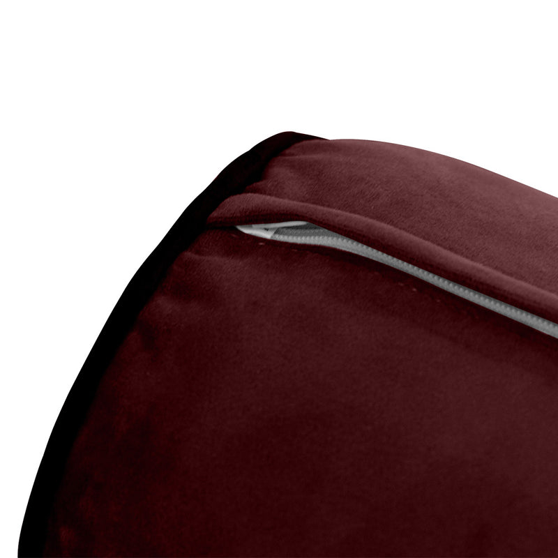 Model V5 - Velvet Indoor Daybed Mattress Bolster Pillow |COVERS ONLY|