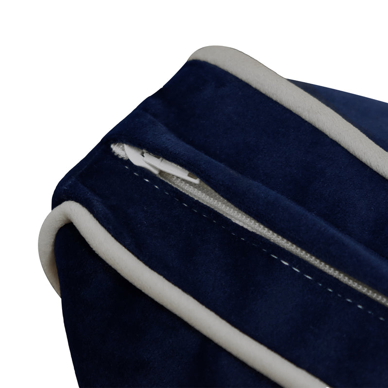Model V3 - Velvet Indoor Daybed Bolster Pillow Backrest Cushion |COVERS ONLY|