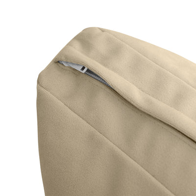 Model V3 - Velvet Indoor Daybed Bolster Pillow Backrest Cushion |COVERS ONLY|