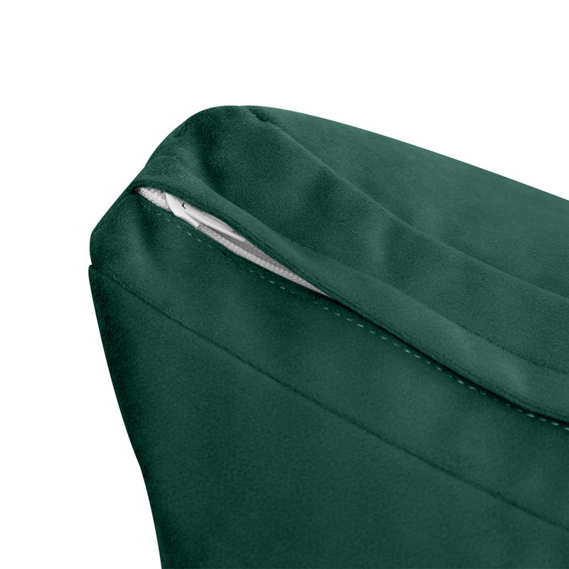 Model V3 - Velvet Indoor Daybed Bolster Pillow Backrest Cushion |COVERS ONLY|