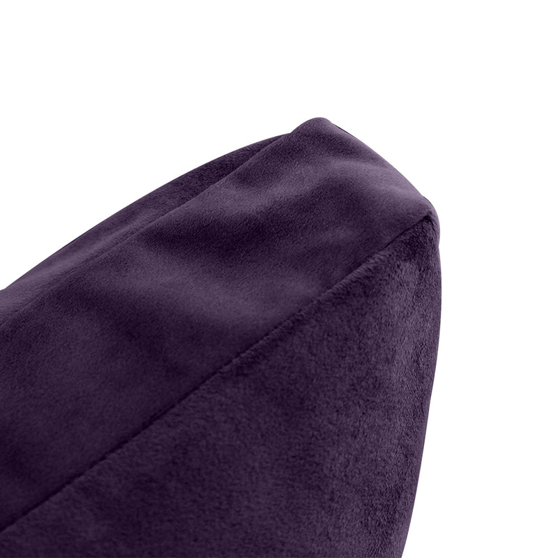 COVER ONLY Model V1 Twin Velvet Knife Edge Indoor Daybed Cushion Bolster - AD339