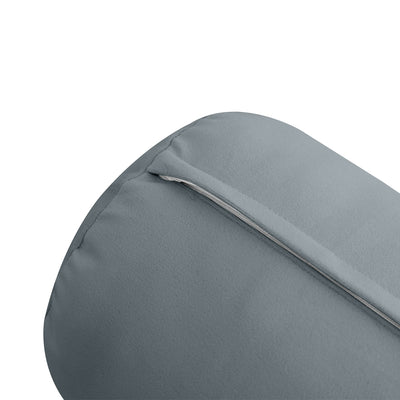 Model V3 - Velvet Indoor Daybed Bolster Pillow Backrest Cushion |COVERS ONLY|