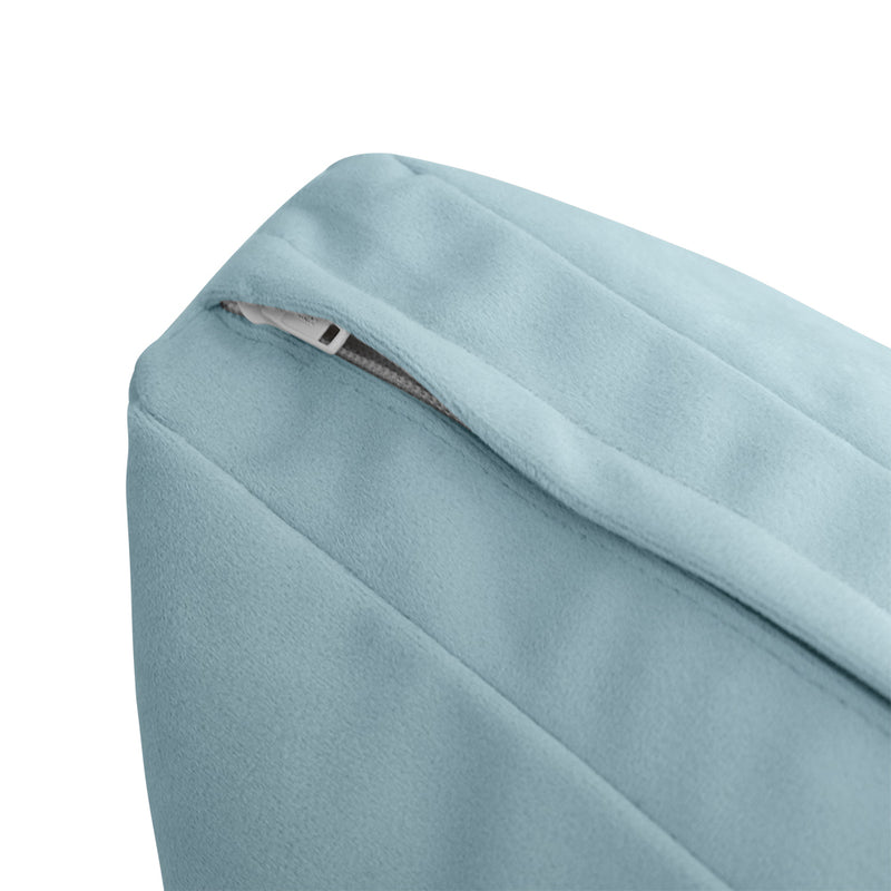 Model V3 - Velvet Indoor Daybed Bolster Pillow Backrest Cushion |COVERS ONLY|