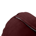 Model V3 - Velvet Indoor Daybed Bolster Pillow Backrest Cushion |COVERS ONLY|