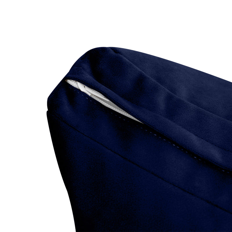 Model V3 - Velvet Indoor Daybed Bolster Pillow Backrest Cushion |COVERS ONLY|