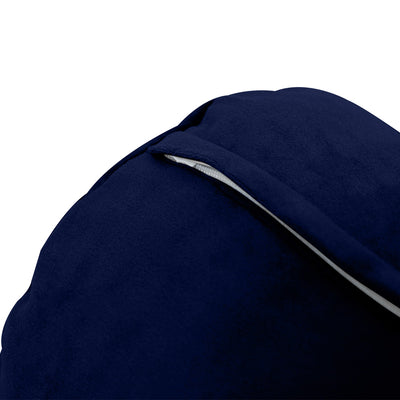 Model V3 - Velvet Indoor Daybed Bolster Pillow Backrest Cushion |COVERS ONLY|
