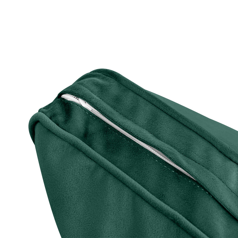 Model V3 - Velvet Indoor Daybed Bolster Pillow Backrest Cushion |COVERS ONLY|